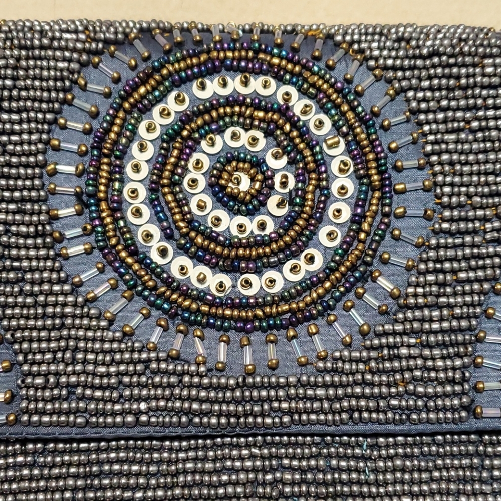 Handmade beaded wristlet.